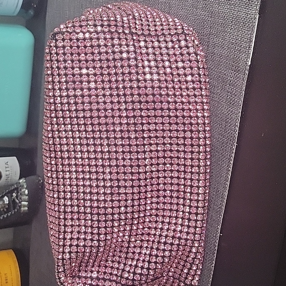 Pink Blingy Shoulder Bag with Soft Slouchy Design - Picture 3 of 11
